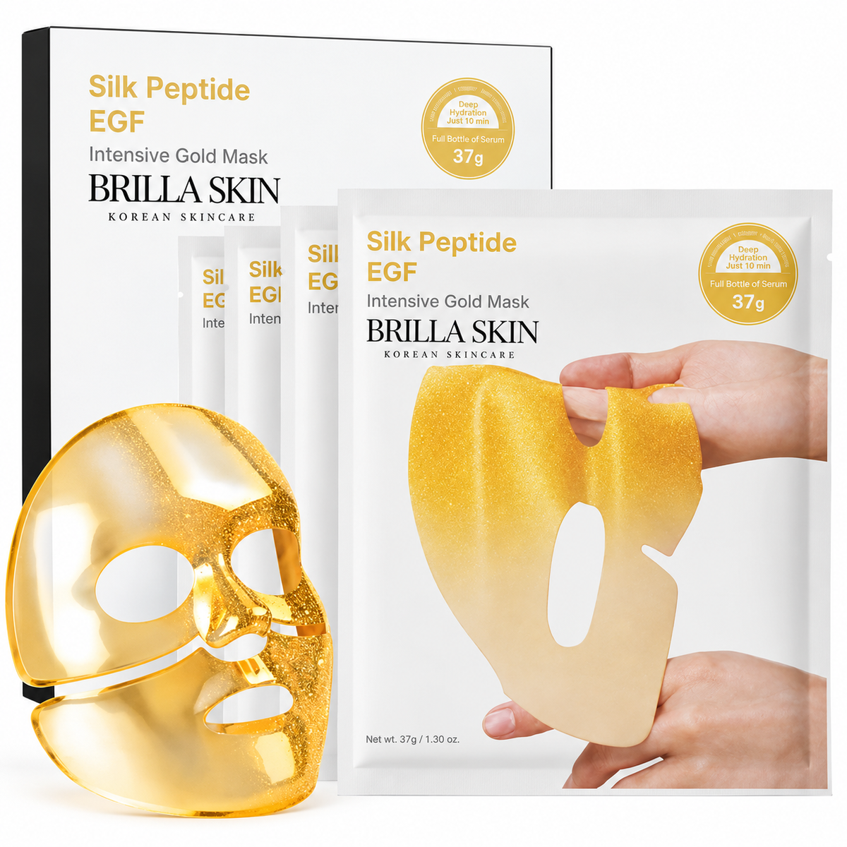 4-Pack Silk Peptide EGF Intensive Gold Masks